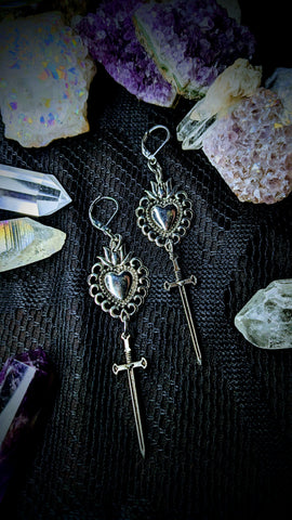 Hearts and Swords Earrings