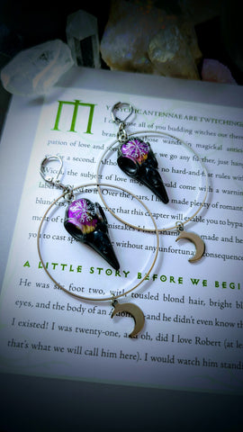 Botanical Ravens Earrings