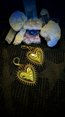 Gold Sacred Hearts Earrings