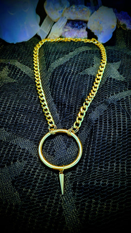 Gold O Ring Choker