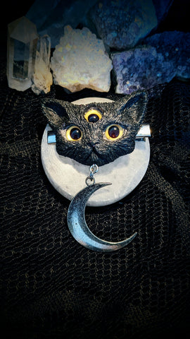 Clairvoyant Cat Hairclip