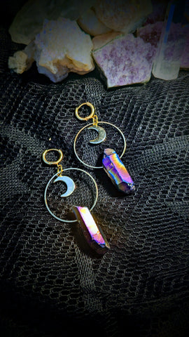 Rainbow Quarts Earrings