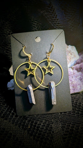 Titanium Quartz Earrings