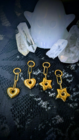 Y2K Gold Puffy Earrings