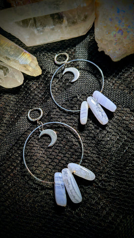 Blue agates Earrings