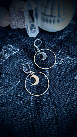 Silver Moons Earrings
